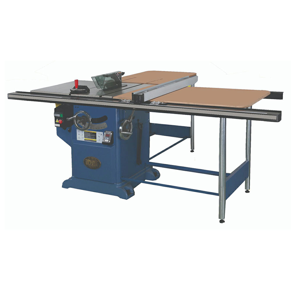 Oliver 12" Heavy Duty Professional Table Saw with Side Table/52" Rail, 5HP/1 Phase