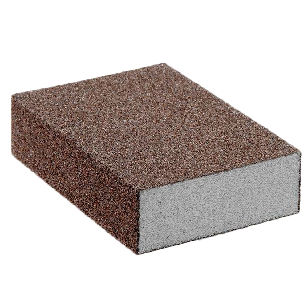 220 Grit 4-Sided Aluminum Oxide Sanding Sponge, 3-3/4" x 2-3/4" x 1