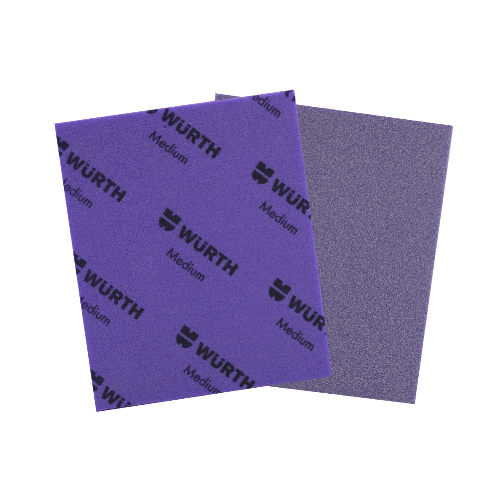 1-Sided Aluminum Oxide Sanding Sponges, 5-1/2" x 4-1/2" x 3/16", 60 Grit, (Purple)