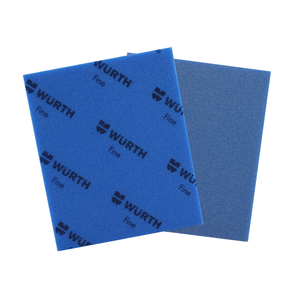 1-Sided Aluminum Oxide Sanding Sponges, 5-1/2" x 4-1/2" x 3/16", 100 Grit, (Blue)