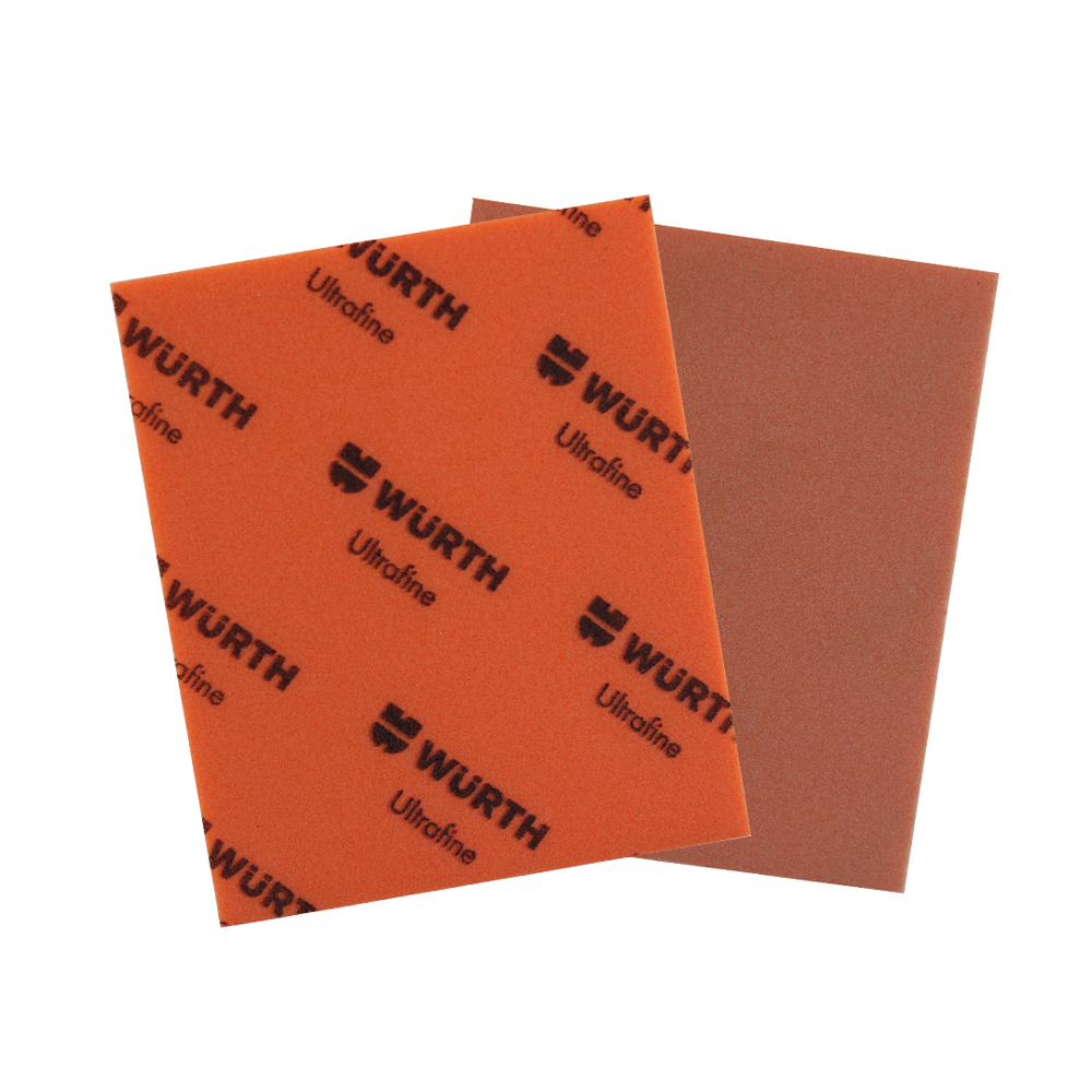 1-Sided Aluminum Oxide Sanding Sponges, 5-1/2" x 4-1/2" x 3/16", 220 Grit, (Orange)