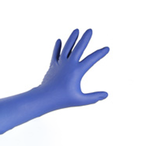Blue Heavy Duty Extended Length Latex Gloves, Large, BOX/50