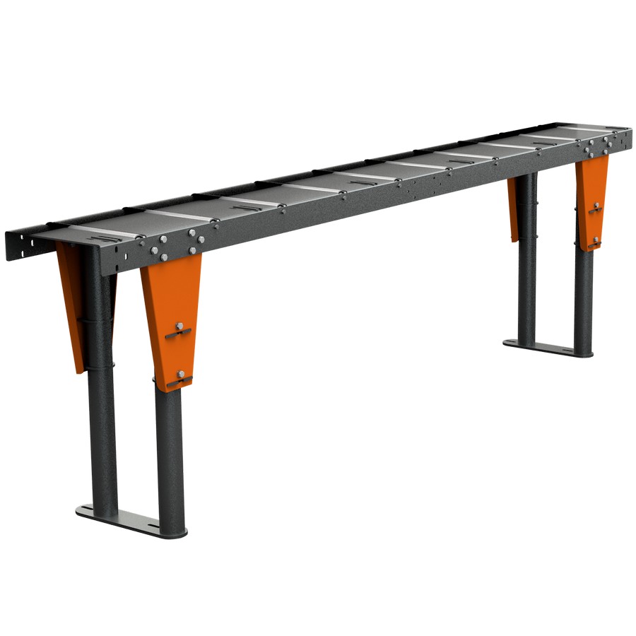 TigerStop TABR06 Steel Roller Material Handling Table 8' L x 14.44" W