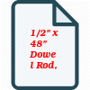 1/2" x 48" Dowel Rod, Bundle of 200