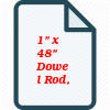 1" x 48" Dowel Rod, Bundle of 50