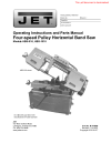 Jet Tools HBS-916 9&quot; x 16&quot; Horizontal Band Saw, 1 Phase/115V/230V