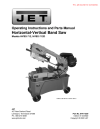 Jet Tools HVBS-712 7&quot; x 12&quot; Horizontal/Vertical Band Saw, 1 Phase/115V/230V
