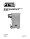 JDC-510 957CFM Industrial Dust Collector, 1 Phase/220V