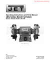 Jet Tools JBG-6B 6&quot; x 1/2 HP Bench Grinder, 1 Phase/115V