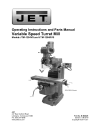 Jet Tools JTM-1254RVS 5 HP Vertical Mill with 2-Axis ACU-RITE G-2 Millpower CNC, 3 Phase/230V/460V