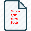 Zebra 1/2" Torx Socket Bits, Long, TX70