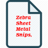 Zebra Sheet Metal Snips, Short Length, 180mm