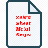 Zebra Sheet Metal Snips for Continuous and Tight Shaped Cuts, Carbide Edges, Left Hand Cutting