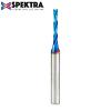 Amana Tool 46125-K Solid Carbide Spektra Coated Spiral Plunge 1/8" Dia x 13/16" x 1/4" Shank Up-Cut Router Bit