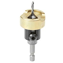 3/8" x 1/8" Carbide Tipped Countersink Bit with Adjustable Depth Stop/No-Thrust Ball Bearing, #6 Screw