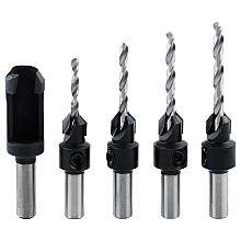 5-Piece Drill Countersink/Steel Plug Cutter Set