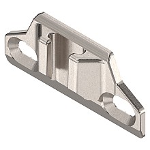 Compact 33 Edge Mount Mounting Plate, Nickel-Plated, Screw-On, Variable Overlay