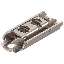 Clip Cam Adjustable In-Line Mounting Plate, Nickel-Plated, Screw-On, 0mm