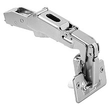 Clip Top 170° Opening Hinge, 45mm Bore Pattern, Self-Closing, Full Overlay, Nickel-Plated, Dowelled