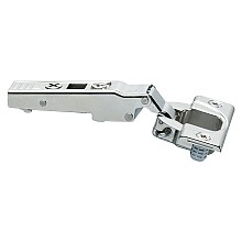 Clip Top 110&#730;+ Opening Hinge, 45mm Bore Pattern, Free-Swinging, Full Overlay, Nickel-Plated, Dowelled