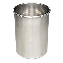 5" Round Closed Bottom Docking Drawer Canister, Stainless Steel