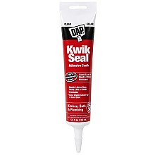 Kwik Seal Kitchen & Bath Adhesive Caulk, 5.5 fl oz Tube, Clear