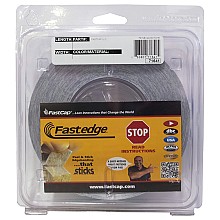 Fastedge PVC Peel/Stick Edgebanding, Brushed Chrome, 3/4&quot; Thick 15/16&quot; x 250&#39; Roll