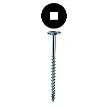 #8 x 3" Powerhead Head Installation Screw, Square Drive Coarse Thread and Drill Point, Zinc, Box of 1.5 Hundred by FastCap