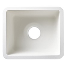 1012 Acrylic Undermount Single Bowl Rectangular Vanity Sink, 14&#45;1/4&quot; x 12&#45;1/4&quot; x 7&#45;5/8&quot;, Arctic