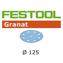 5" Hook & Loop 80 Grit 9 Holes Abrasive Granat D125 Sanding Disc, Aluminum Oxide on Paper( 50/Box)