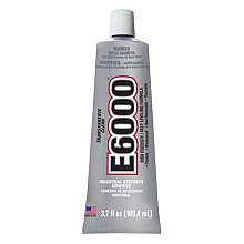 E6000 Self-Leveling Industrial Adhesive, Clear, 3.7 Oz Tube