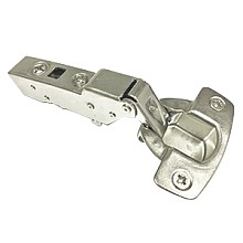 Sensys 110˚ Opening Hinge, 43mm Bore Pattern, Soft-Close, Half Overlay, Nickel-Plated, Dowelled