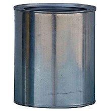 Round Metal Can with Plugs, 1 Quart