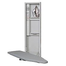 7-3/4" No-Door Electric Ironing Center with 42" Swiveling Board and Hinge Kit, Unfinished Finish