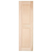 7-3/4" Raised Maple Door Electric Ironing Center with 42" Non-Swiveling Board/Right-Side Hinge, Unfinished Finish