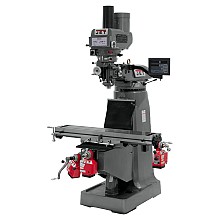 Jet Tools JTM-4VS 3 HP Milling Machine with 3-Axis Newall DP700 DRO/Powerfeeds/Power Draw Bar, 3 Phase/230V/460V