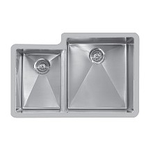 Edge 560 Stainless Steel Undermount 18GÿLarge/Small Bowl Kitchen Sink, 32" x 21-1/2" x 9