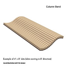 Flexboard 96" x 48" (4' Slats) Column Bend Flexible Panel with 1/2" Standard Particleboard Core and Eucalyptus Hardboard Face