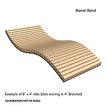 Econocore 96" x 48" (4' Slats) Barrel Bend Flexible Panel with 1/4" Particleboard Core/Italian Poplar Plywood Face