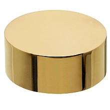 2-1/8" Flush End Cap, Polished Brass