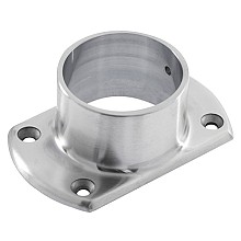 4" Cut Wall Flange, Satin Stainless Steel