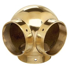 2" Ball Side Outlet Elbow, Polished Brass