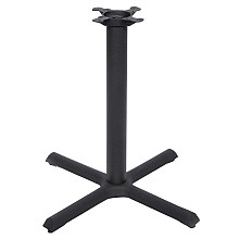 30" Wide x 28" High X-Style Pedestal Table Base, Matte Black