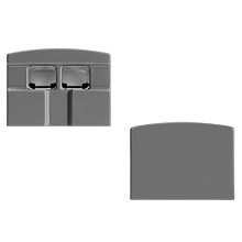 Infinex Plastic Square End Cap Set, Gray