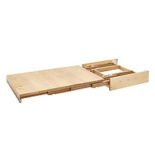 22" Solid Wood Tambour Table, Maple