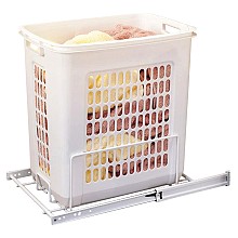14" Wide Replacement Hamper Basket, White Finish