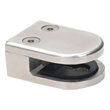 9303 Glass Clamp, Satin Stainless Steel