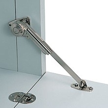 Left Hand Adjustable Soft-Down Lid Stay, Nickel-Plated