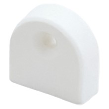 18.6mm Pilaster End Cap for Single Slotted Pilaster, White
