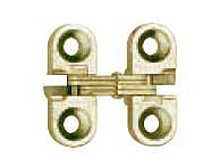 100 Invisible Light Duty 180˚ Opening Hinge, Satin Brass